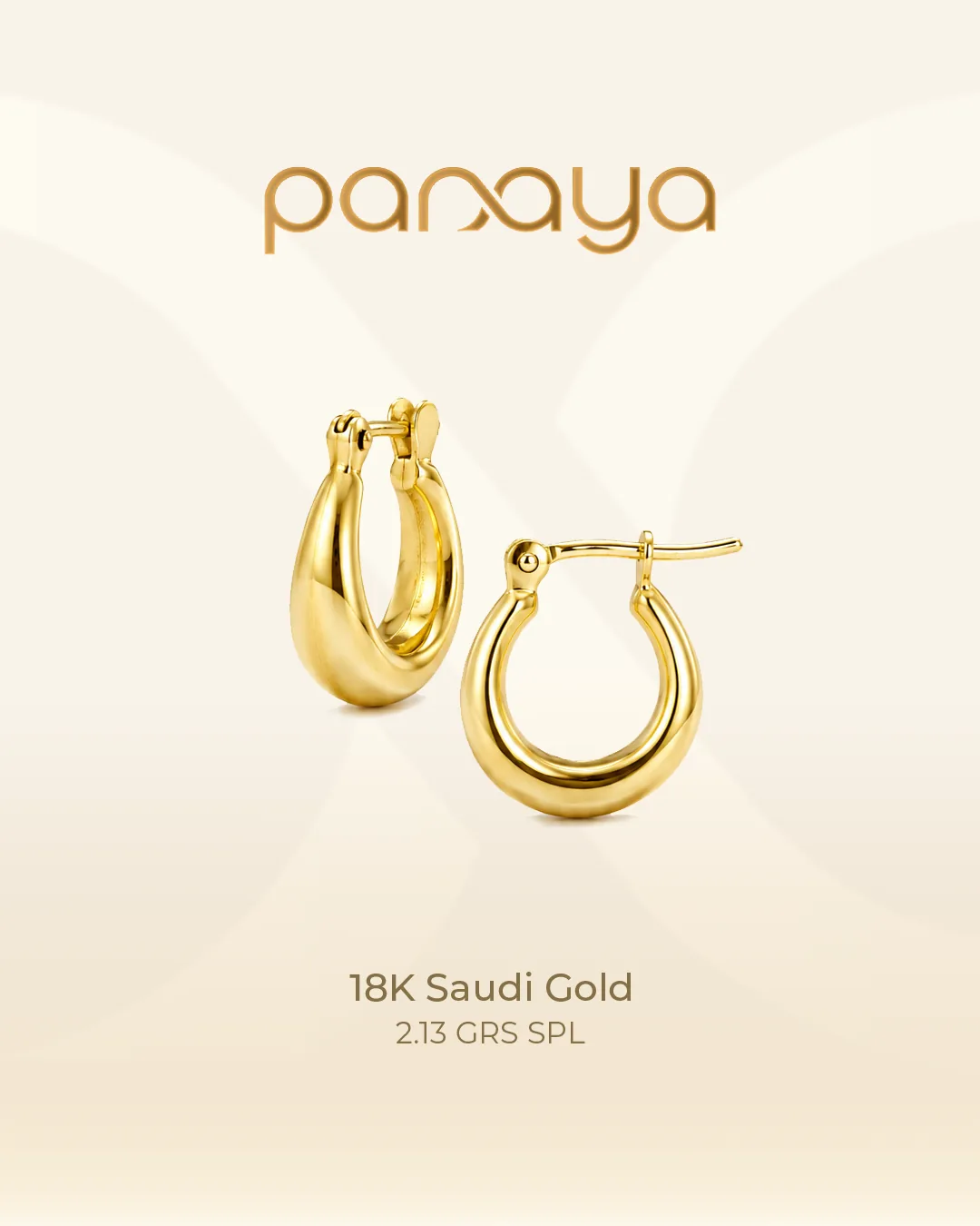 18K Saudi gold earrings