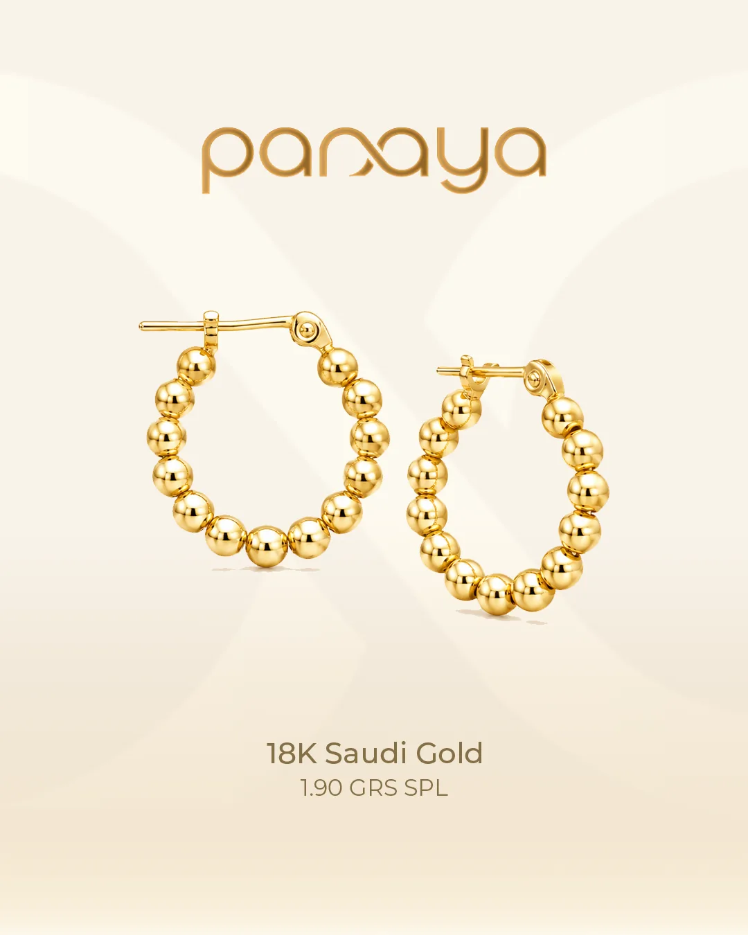 18K Saudi gold earrings