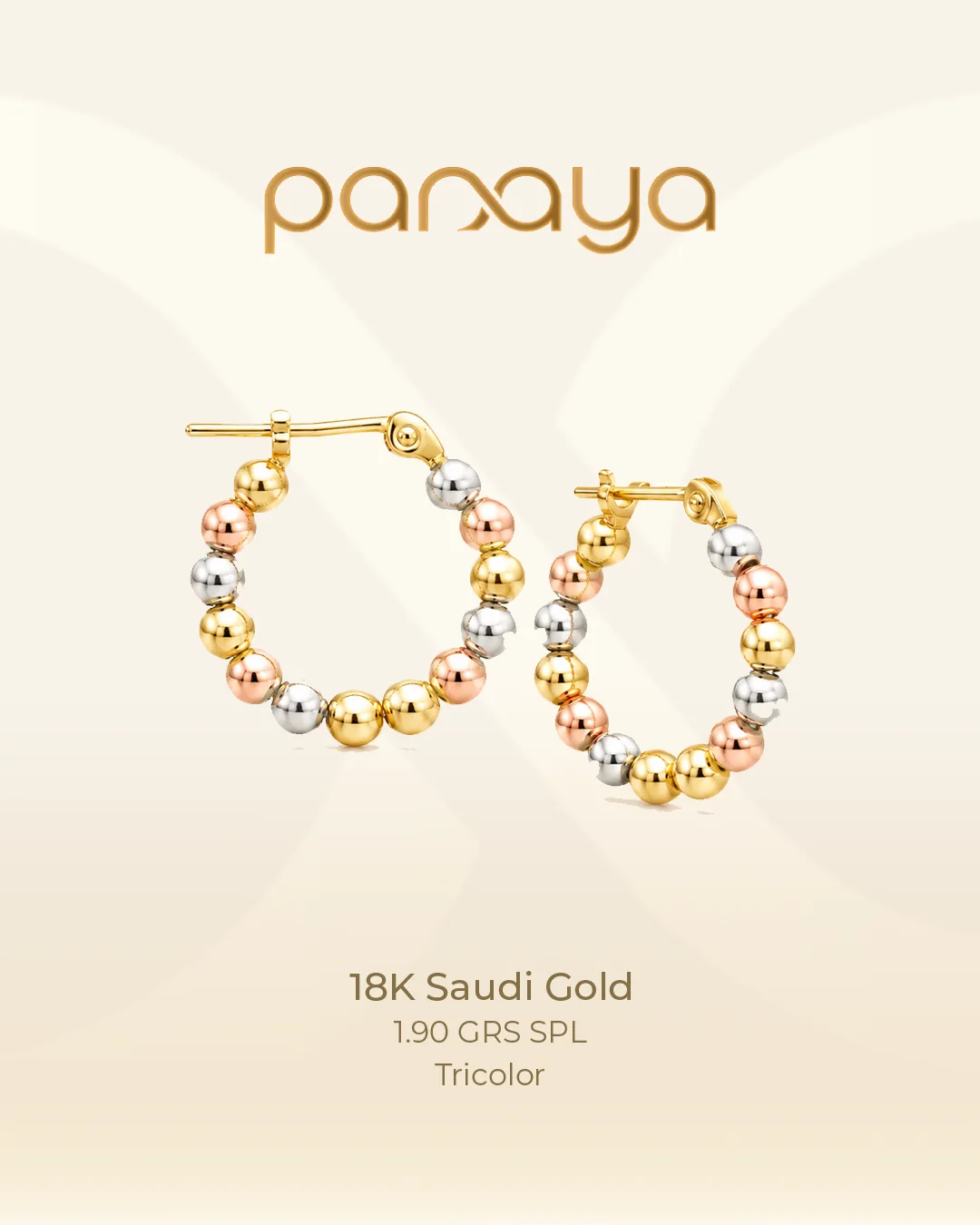 18K Saudi gold earrings